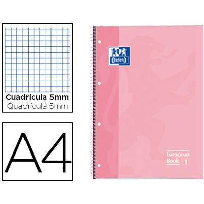 Caderno Espiral Oxford Capa Extradura Microperfurado A4 80F Quadriculado Rosa Doce Caderno Espiral Oxford Capa Extradura Microperfurado A4 80F Quadriculado Rosa Doce