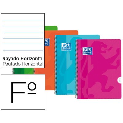 Caderno Espiral Oxford Capa Plastico Optik Paper Folio 80F 90g Horizontal Caderno Espiral Oxford Capa Plastico Optik Paper Folio 80F 90g Horizontal
