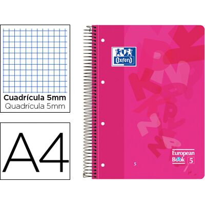Caderno Espiral Oxford Capa Plastico Optik Paper Microperfurado A4 120F + 50% Quadricula 5 mm Caderno Espiral Oxford Capa Plastico Optik Paper Microperfurado A4 120F + 50% Quadricula 5 mm