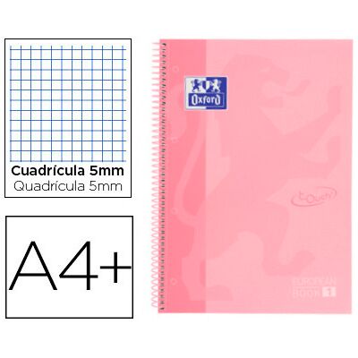 Caderno Espiral Oxford Ebook 1 School Touch A4+ 80F Quadricula 5 mm c/ Margem Flamingo Pastel Caderno Espiral Oxford Ebook 1 School Touch A4+ 80F Quadricula 5 mm c/ Margem Flamingo Pastel