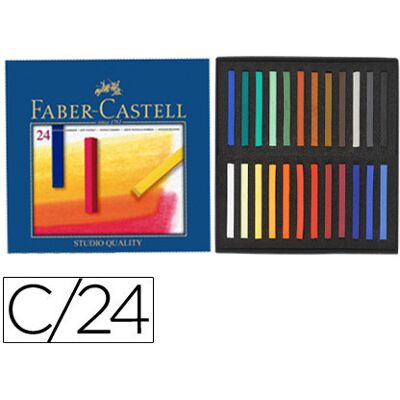 Giz Faber-Castell Pastel Estojo Cartão 24 Cores Sortidas Giz Faber-Castell Pastel Estojo Cartão 24 Cores Sortidas