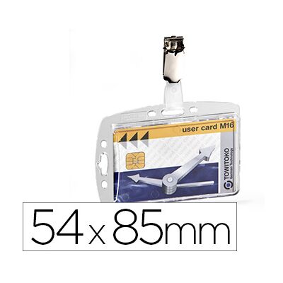 Identificador c/ Pinça Giratoria Durable Acrilico Horizontal p/Passes de Segurança 54X85 mm Identificador c/ Pinça Giratoria Durable Acrilico Horizontal p/Passes de Segurança 54X85 mm
