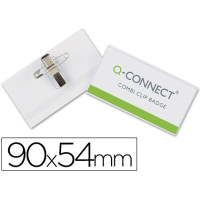 Identificador Q-Connect c/ Mola Kf-01567 54X90 mm Identificador Q-Connect c/ Mola Kf-01567 54X90 mm