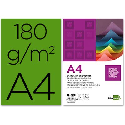 Liderpapel 180g A4 Verde Abeto Cartolina - Cartolina Liderpapel 180g A4 Verde Abeto Cartolina - Cartolina
