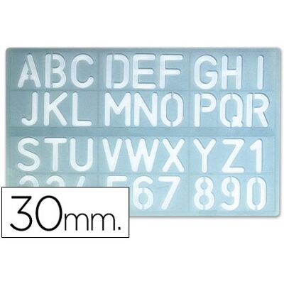CSP Escantilhao Letras e Numeros 30 mm CSP Escantilhao Letras e Numeros 30 mm