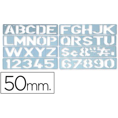 CSP Escantilhao Letras e Numeros 50 mm CSP Escantilhao Letras e Numeros 50 mm