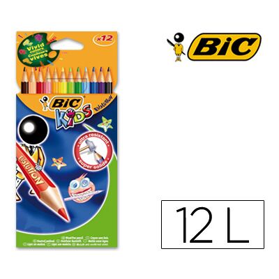 Conjunto de Lápis de Cor Bic Kid Evolution com 12 - Tipo de Produto Conjunto de Lápis de Cor Bic Kid Evolution com 12 - Tipo de Produto