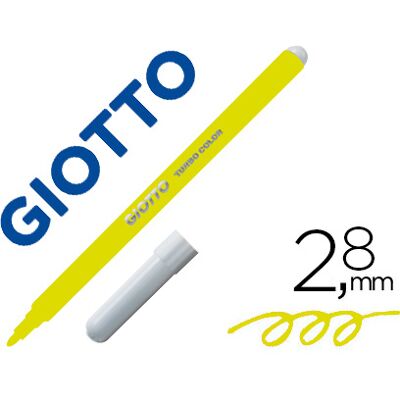 Marcador Giotto Turbo Color Lavavel c/ Ponta Bloqueada Unicolor Amarelo Marcador Giotto Turbo Color Lavavel c/ Ponta Bloqueada Unicolor Amarelo