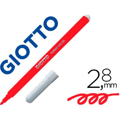 Marcador Giotto Turbo Color Lavavel c/ Ponta Bloqueada Unicolor Vermelho Marcador Giotto Turbo Color Lavavel c/ Ponta Bloqueada Unicolor Vermelho
