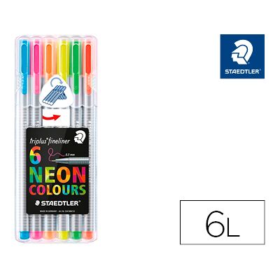 Marcador Staedtler Triplus Neon Colours Estojo de 6 Unidades Cores Sortidas Marcador Staedtler Triplus Neon Colours Estojo de 6 Unidades Cores Sortidas