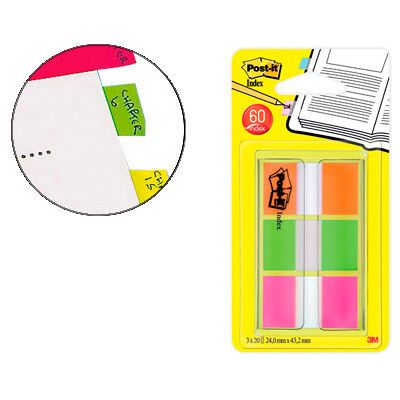 Bandas Separadoras Post-It Index 680 Laranja, Lima e Rosa Dispensador Bolsa 3X20 Folhas Bandas Separadoras Post-It Index 680 Laranja, Lima e Rosa Dispensador Bolsa 3X20 Folhas