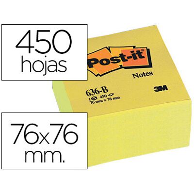 Bloco Notas Adesivas Post-It 76 X 76 X 45 mm Bloco Notas Adesivas Post-It 76 X 76 X 45 mm
