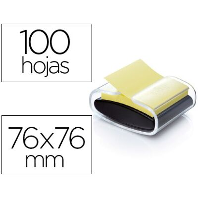 Dispensador Post-It Bloco Notas Adesivas Super Sticky Z Note Cor Preto c/ 1 Bloco 76X76 mm Dispensador Post-It Bloco Notas Adesivas Super Sticky Z Note Cor Preto c/ 1 Bloco 76X76 mm