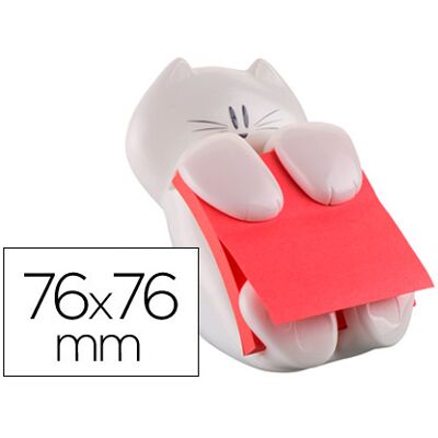 Dispensador Post-It Bloco Notas Adesivas Z Note Gato 76X76 mm Dispensador Post-It Bloco Notas Adesivas Z Note Gato 76X76 mm