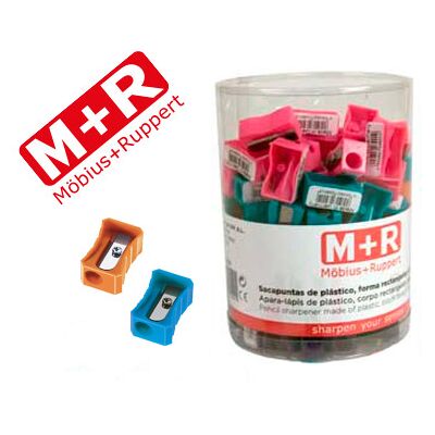MOR Afia Lápis M+R 304 de Plastico Retangular de Um Uso Cores Sortidas MOR Afia Lápis M+R 304 de Plastico Retangular de Um Uso Cores Sortidas