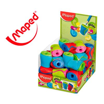Afia Lápis Maped em Plastico Boogy de Um Uso c/ Deposito Cores Sortidas Afia Lápis Maped em Plastico Boogy de Um Uso c/ Deposito Cores Sortidas