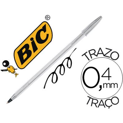 Caneta Bic Cristal Celebration Prata Tinta Preta Unidade Caneta Bic Cristal Celebration Prata Tinta Preta Unidade