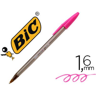 Caneta Bic Cristal Large Fashion Rosa Ponta 1,6 mm Caneta Bic Cristal Large Fashion Rosa Ponta 1,6 mm