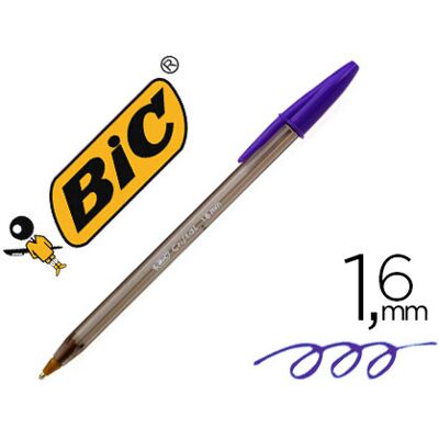 Caneta Bic Cristal Large Fashion Roxo Ponta 1,6 mm Caneta Bic Cristal Large Fashion Roxo Ponta 1,6 mm