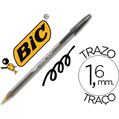 Caneta Bic Cristal X-Large Tinta Preto 1,6 mm Caneta Bic Cristal X-Large Tinta Preto 1,6 mm