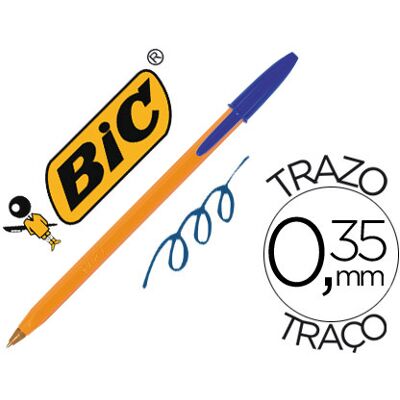 Caneta Bic Laranja Azul Caneta Bic Laranja Azul
