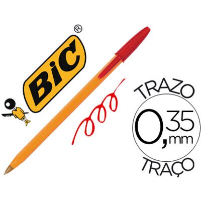 Caneta Bic Laranja Vermelho Caneta Bic Laranja Vermelho