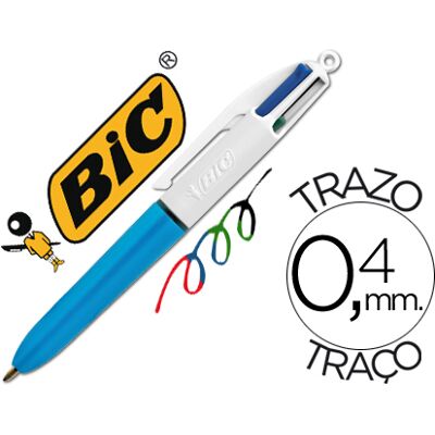 Caneta Bic Quatro Cores Mini Ponta Media 1mm Caneta Bic Quatro Cores Mini Ponta Media 1mm