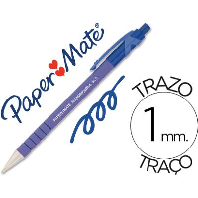 PAPERMATE Caneta Flexgrip Azul Retratil PAPERMATE Caneta Flexgrip Azul Retratil