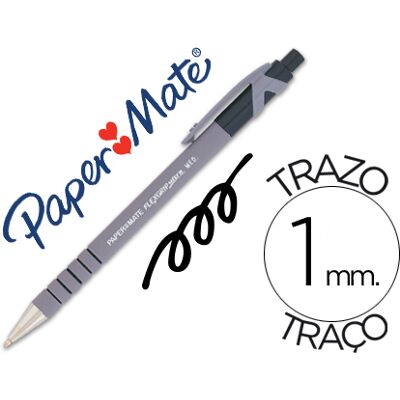 PAPERMATE Caneta Flexgrip Retratil Preto PAPERMATE Caneta Flexgrip Retratil Preto