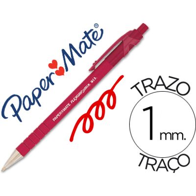 PAPERMATE Caneta Flexgrip Retratil Vermelho PAPERMATE Caneta Flexgrip Retratil Vermelho