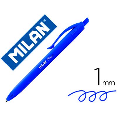 Caneta Milan P1 Retratil 1 mm Touch Azul Caneta Milan P1 Retratil 1 mm Touch Azul