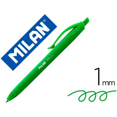 Caneta Milan P1 Retratil 1 mm Touch Verde Caneta Milan P1 Retratil 1 mm Touch Verde