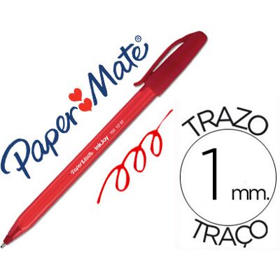 PAPERMATE Caneta Paper Mate Inkjoy 100 Ponta Media Trazo 1mm Vermelho PAPERMATE Caneta Paper Mate Inkjoy 100 Ponta Media Trazo 1mm Vermelho