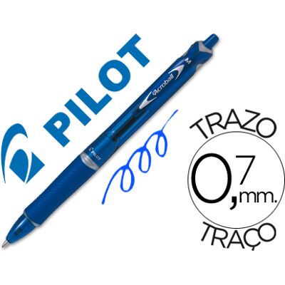 Caneta Pilot Acroball Azul Tinta Oleo Ponta de Esfera de 1,0mm Retratil Caneta Pilot Acroball Azul Tinta Oleo Ponta de Esfera de 1,0mm Retratil
