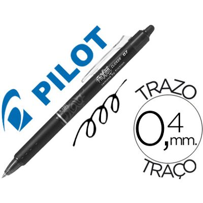 Caneta Pilot Frixion Clicker Apagavel 0,7 mm Cor Preto Caneta Pilot Frixion Clicker Apagavel 0,7 mm Cor Preto