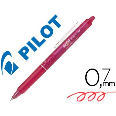 Caneta Pilot Frixion Clicker Apagavel 0,7 mm Cor Rosa em Blister Caneta Pilot Frixion Clicker Apagavel 0,7 mm Cor Rosa em Blister