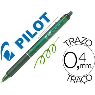Caneta Pilot Frixion Clicker Apagavel 0,7 mm Cor Verde Caneta Pilot Frixion Clicker Apagavel 0,7 mm Cor Verde