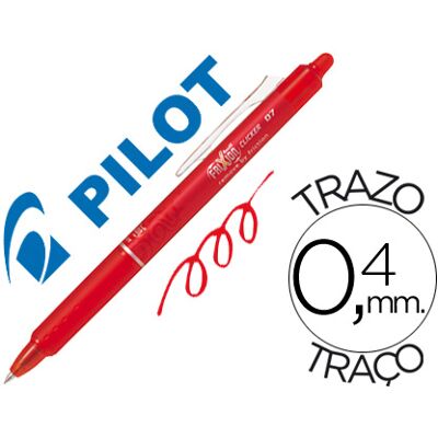 Caneta Pilot Frixion Clicker Apagavel 0,7mm Cor Vermelho Caneta Pilot Frixion Clicker Apagavel 0,7mm Cor Vermelho