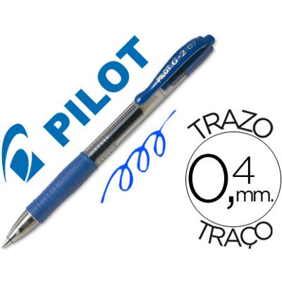 Caneta Pilot G-2 Azul Tinta Gel -Retratil -Com Grip Caneta Pilot G-2 Azul Tinta Gel -Retratil -Com Grip