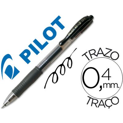 Caneta Pilot G-2 Preto Tinta Gel -Retratil -Com Grip Caneta Pilot G-2 Preto Tinta Gel -Retratil -Com Grip