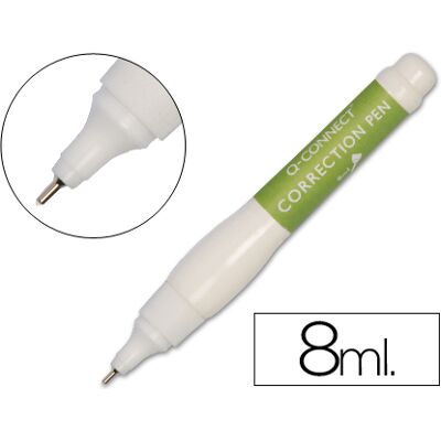 Corretor Q-Connect Caneta 8ml c/ Ponta Metalica Corretor Q-Connect Caneta 8ml c/ Ponta Metalica