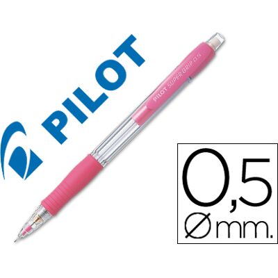 Lapiseira Pilot Super Grip Rosa 0,5 mm c/ Grip Lapiseira Pilot Super Grip Rosa 0,5 mm c/ Grip
