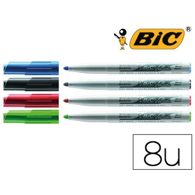 Marcador Bic Velleda p/ Quadro Ponta Redonda 2 mm Bolsa de 8 Unidades Cores Sortidas Marcador Bic Velleda p/ Quadro Ponta Redonda 2 mm Bolsa de 8 Unidades Cores Sortidas