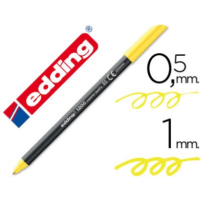 Marcador Edding 1200 Ponta Fibra 0.5mm Amarelo Neon Marcador Edding 1200 Ponta Fibra 0.5mm Amarelo Neon