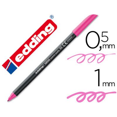 Marcador Edding 1200 Ponta Fibra 0.5mm Rosa Neon Marcador Edding 1200 Ponta Fibra 0.5mm Rosa Neon