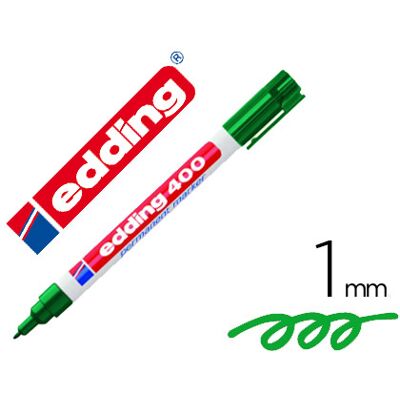 Marcador Edding Marcador Permanente 400 Verde Ponta Redonda 1 mm Marcador Edding Marcador Permanente 400 Verde Ponta Redonda 1 mm
