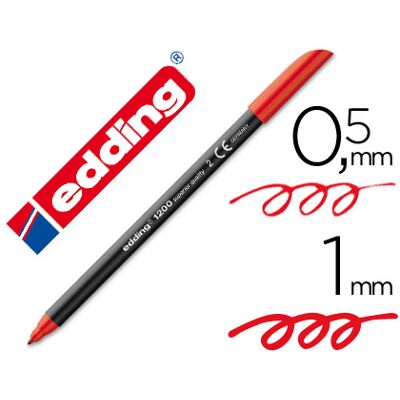 Marcador Edding N. 2 Vermelho Ponta Redeonda 0,5 mm Marcador Edding N. 2 Vermelho Ponta Redeonda 0,5 mm