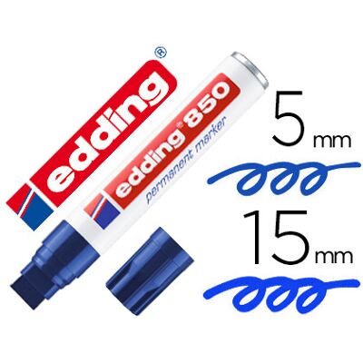 Marcador Edding Permanente 850 Azul Ponta Biselada 5-15 mm Recarregavel Marcador Edding Permanente 850 Azul Ponta Biselada 5-15 mm Recarregavel