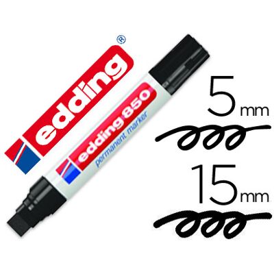 Marcador Edding Permanente 850 Preto Ponta Biselada 16 mm Marcador Edding Permanente 850 Preto Ponta Biselada 16 mm