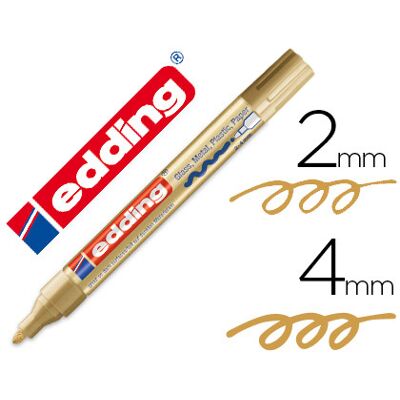 Marcador Edding Ponta de Fibra 750 Ouro Ponta Redonda 3,5 mm Marcador Edding Ponta de Fibra 750 Ouro Ponta Redonda 3,5 mm